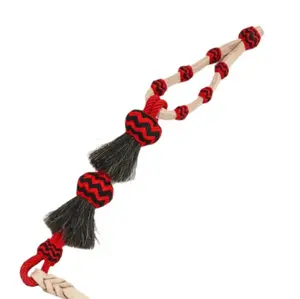 Charro Red Boton Cuarta Chomite Charra Horse Quirt