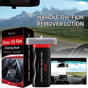 Windshield Oil Film Eraser Wand - All-in-One Pro Kit with Glass Cleaning Emulsion Formula and Sponge - The Ultimate Streak-Free Solution to Prep for Rain Repellents