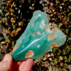 5in 129g Mtorolite Chrome Chalcedony Crystal Slice, Zimbabwe mbt1