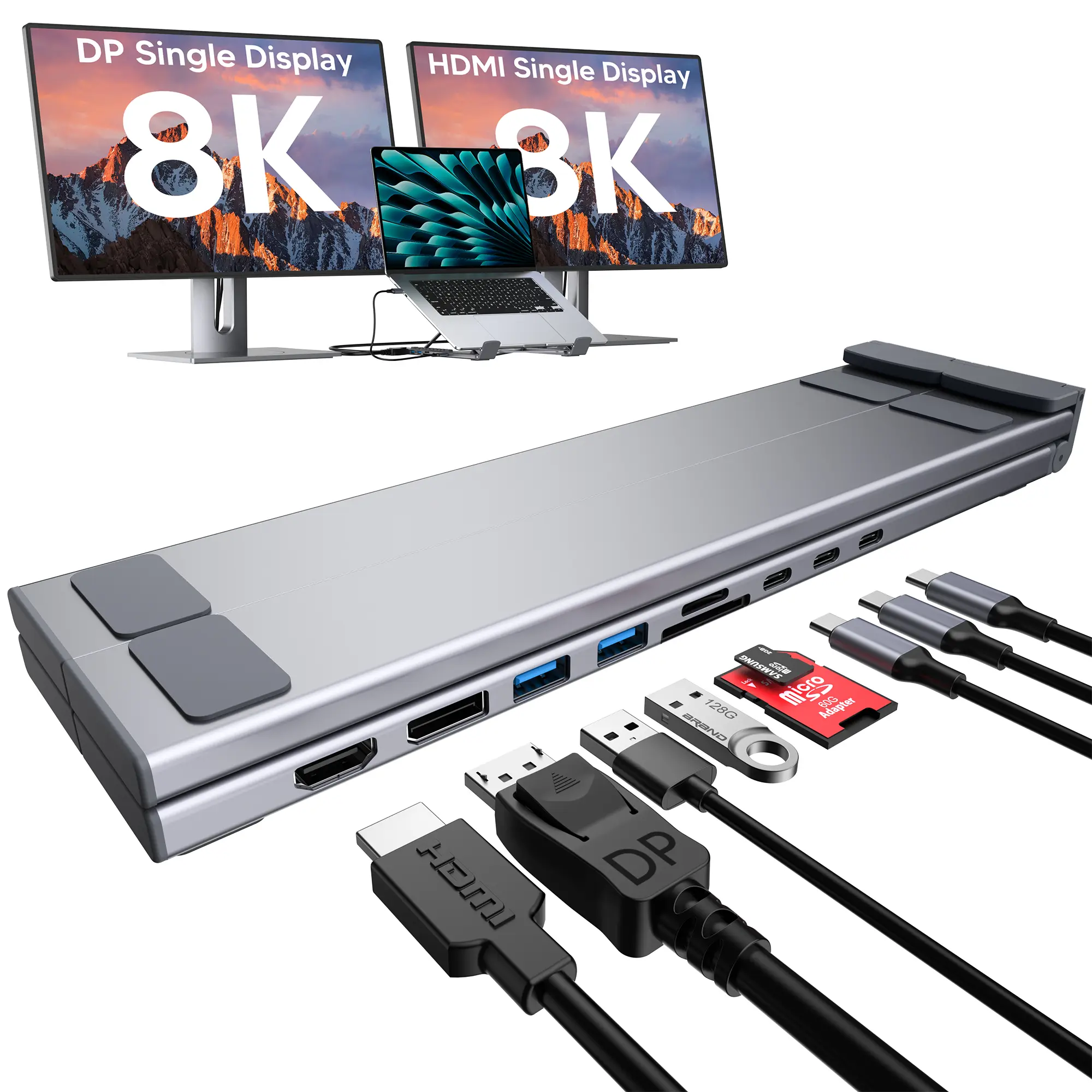 9 in 1 ( 1*HDMI+1 *DP, 8K@30Hz, M93)