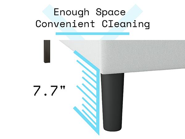 AMERLIFE Button Tufted Platform Bed Frame with LED Lights, Upholstered Bed Frame with Charging Station, Wood Slat Support, marco de cama/Best Gift Ideas/Christmas Gifts