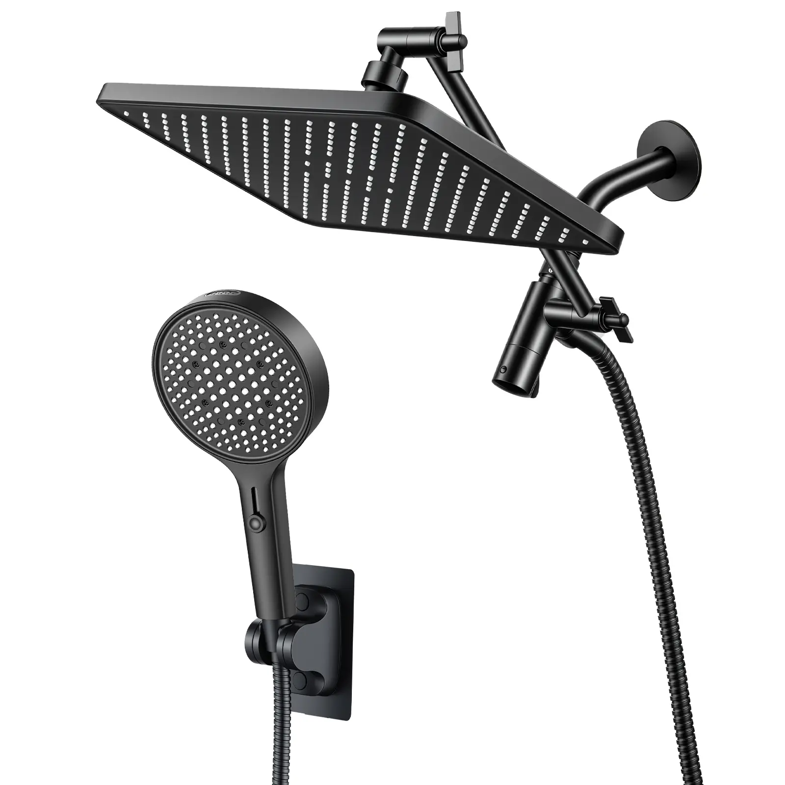 [Upgraded black]+Round Handheld Shower