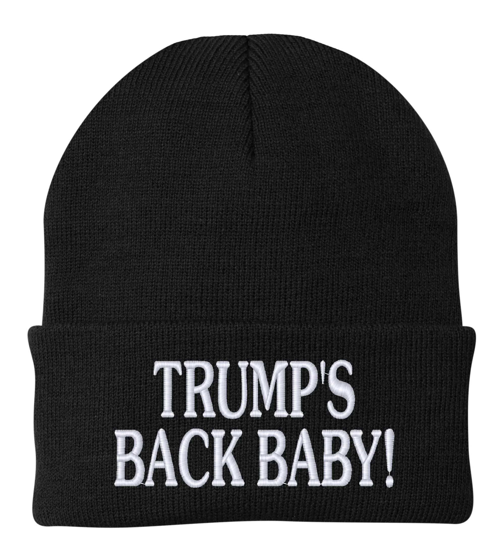 TRUMP'S BACK BABY Beanie casual funny warm stretchy