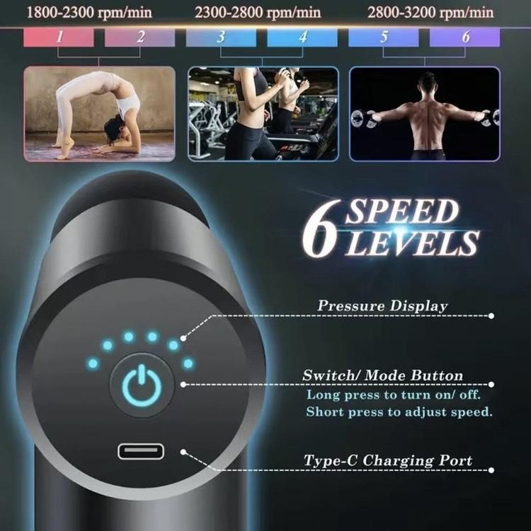 Portable Mini Massage Gun – Handheld Deep Tissue Percussion Massager for Muscle Soreness, Travel-Friendly