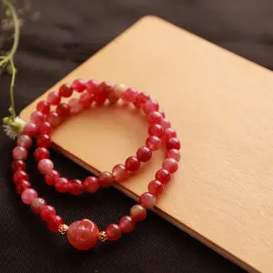 Watermelon Tourmaline Bracelet for Promoting Love and Emotional Healing