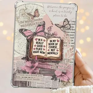Cute In My Book a Really Good Place Retro Vintage Book Mental Health Magnetic Kindle Grip Kindle Holder Book Lover Grip Kindle Accessories Phone Holder MagSafe PopSocket Phone Grip Magnetic Pop Socket Phone Grip