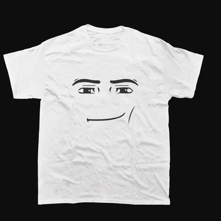 Roblox Man Face T-Shirt | Funny Meme Shirt for Gamers | Unisex Vintage Graphic Tee | Cool Streetwear Gift Idea