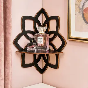 Wooden Floating Shelves DIY Assembly, Line Design Storage Rack, Home Decor Display Stand for Living Room & Small Items Organizer, Wall Shelf Unit