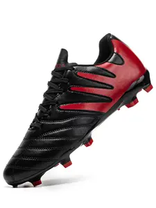 Men's Low Top Fg Ag Soccer Shoes, Breathable Durable PU Leather Football Boots, Sporty Style for All Seasons, Specialized Training & Competition Use