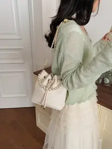 Women's Vintage PU Tote Bag, Lightweight Crossbody Bucket Bag, Drawstring Closure, Perfect for Office, Travel, Gifts