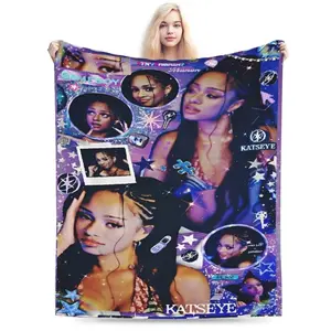 Manon Katseye Kpop Blankets Muisc Flannel Funny Breathable Throw Blanket for Chair Covering Sofa Autumn/Winter