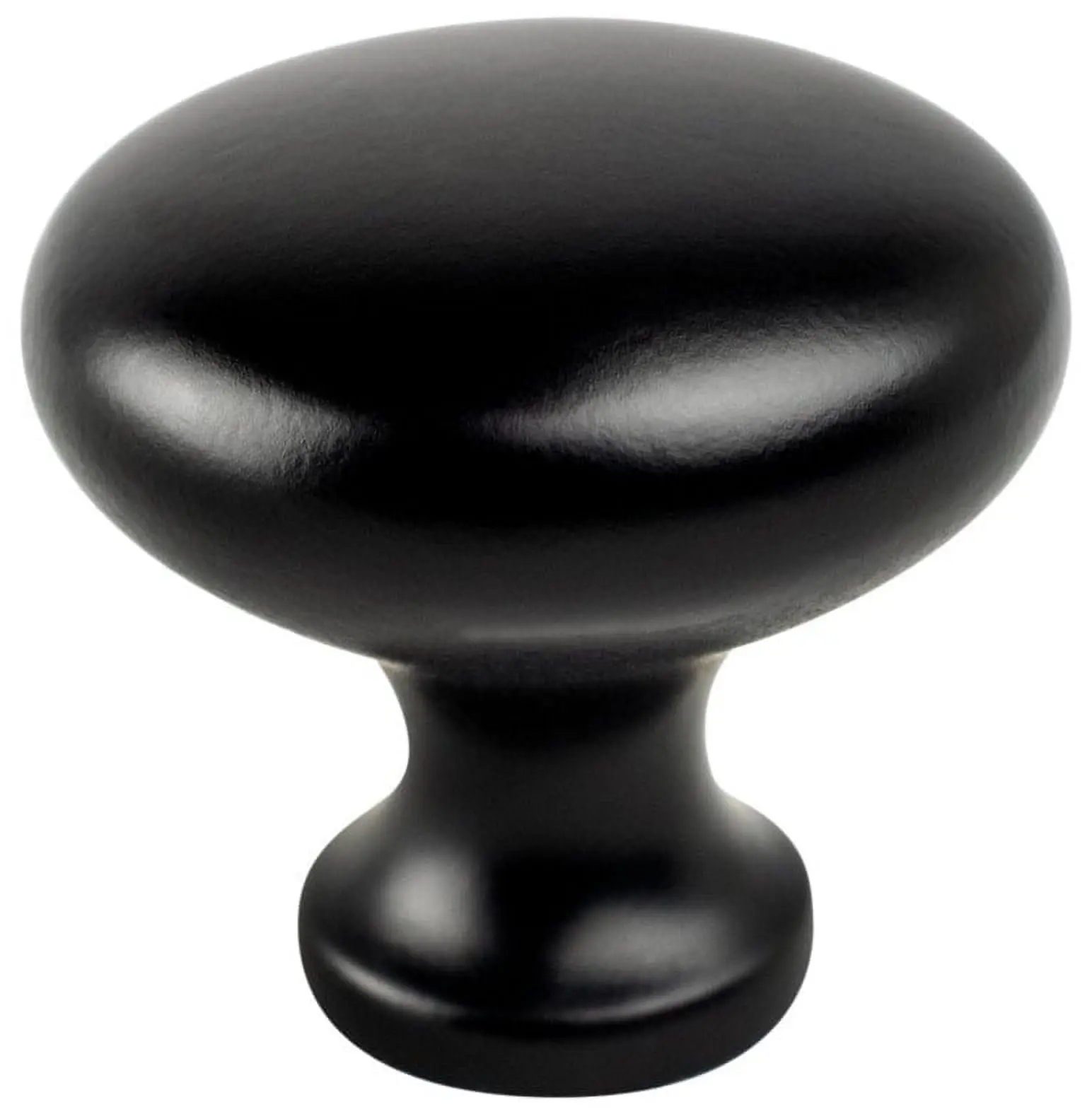 Traditional Advantage Four Matte Black Mushroom Knob