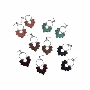 Bohemian dangle earrings, casual dangle earrings, multiple colors available polymer clay