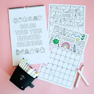 Color Your Year Undated Calendar - Large Format