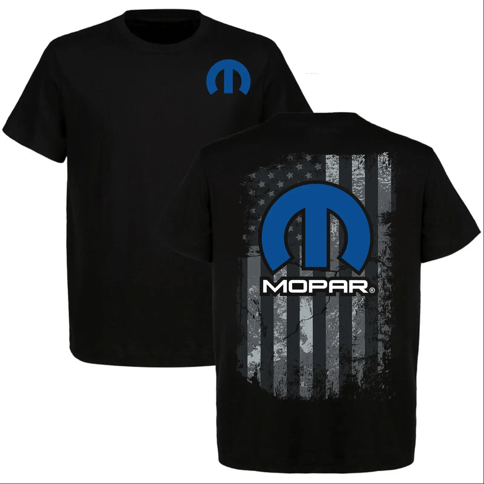 Mopar "American Pride" Graphic T-Shirt, Classic Muscle Car Tee, Great for Car Enthusiasts, Full Size, Full Color
