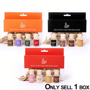 1 Box Of Four-scent Hanging Air Freshener, Essential Oil Diffuser, Car Rearview Mirror, Car Interior Accessories, Car Fragrance, Car Perfume, Home Closet, Office, Gift Box Packaging