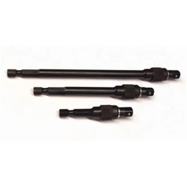 SK Hand Tool SK32160 0.25 In. Power Drive Locking Extension Set - Female Hex Impact Socket Set for Cordless Users, Works with 3/8 In. Sockets