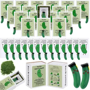 36 Sets 2026 Graduation Gifts Bulk Emotional Support Pickle Graduation Party Favors for Guests  Pickle with Cap Inspirational Card  Box End of Year Gifts for Student