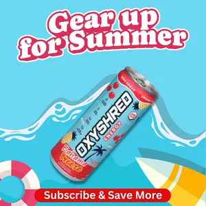 Summer Gear Up x OxyShred Energy Drink | Ready-to-Drink RTD | On-The-Go Energy & Focus Support | Daily Performance Routine | Zero Sugar