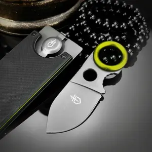 Hot Mini Pocket Knife Keychain Belt Knife Edc Camping Fruit Knife Multifunctional Knife Card Knife with Sheath