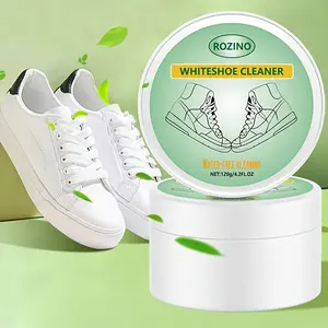 ROZINO Natural White Shoe Cleaner Water-Free Formula with Biological Enzymes & Plant Surfactants 120g Safe for Various Surfaces No Phosphorus Fluorescent Agents or Heavy Metals
