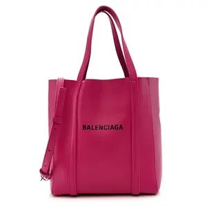 Pre-owned Balenciaga Leather Shoulder Bags Calfskin XXS Everyday Tote Rose Magenta Black