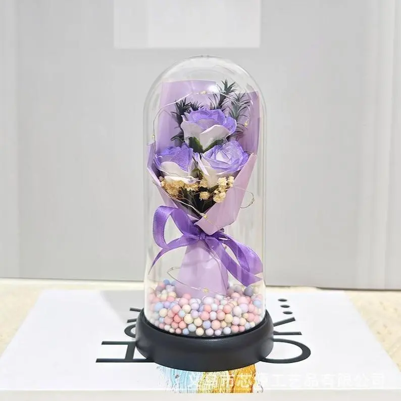 3 purple flowers