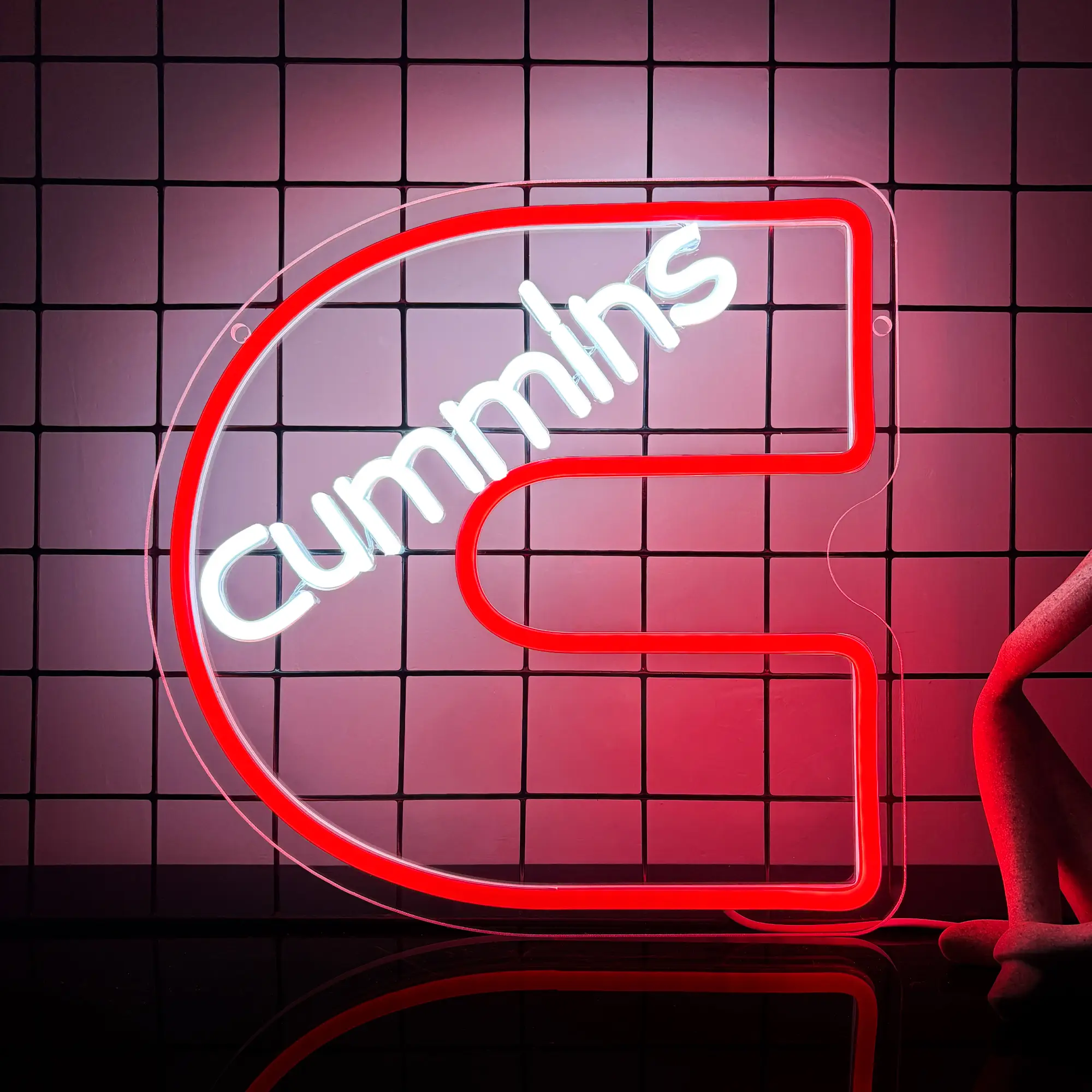 Truck Cummins Neon Sign Dimmable Led Light Sign Garage Cars Parts and Repair Service Wall Art Decor Shop Store Beer Bar Pub Store Party Family Friends