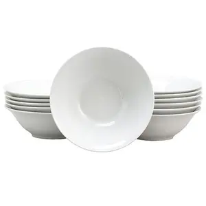 Gibson Home Finer Details 12-piece 7" Bowl in White
