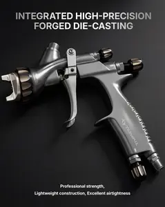 Tilswall Pinto GT HVLP Spray Gun Kit – True HVLP Plus Atomization Technology, 32cm+ Spray Width, All-Stainless Steel Fluid Channel, 1.3/1.5/1.7mm Nozzles, Ideal for Automotive & Premium Coatings