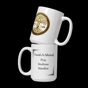 Eternal Agape Fund-A-Mental White Glossy Ceramic Mug, 11 oz