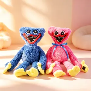 Huggy Wuggy Plush Toy 40cm, Poppy Playtime Horror Game Soft Fluffy Stuffed Doll, Cuddly Collectible Peluche, Kids Gift & Room Decor Horror Game Merchandise