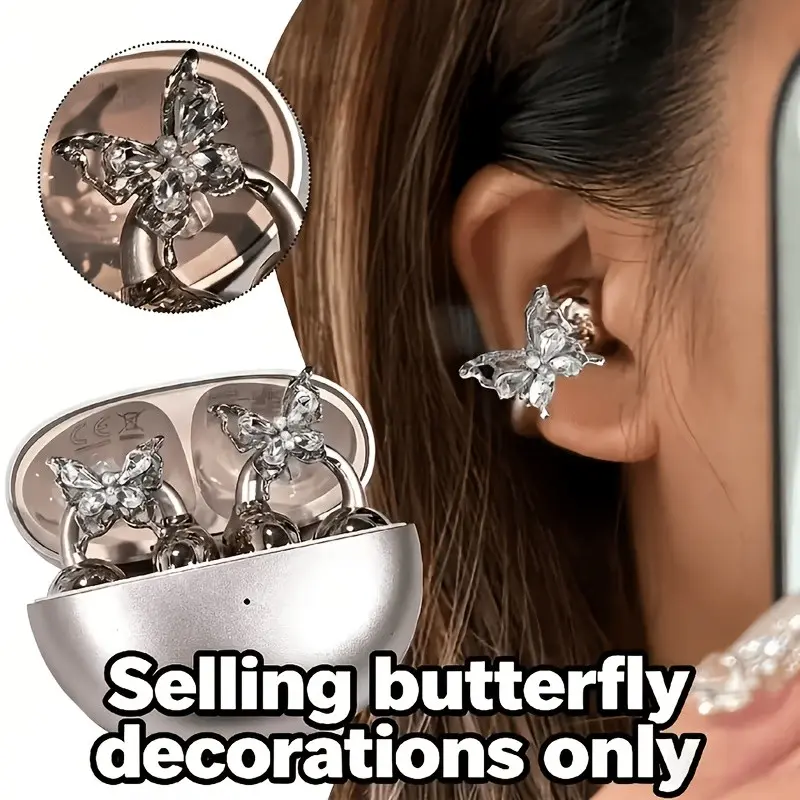 2pcs Female Headphone Additions, Adjustable Headphone Stand, Luxury Bow Headphone Clip, Style Jewelry, Ear Cushions, Cat Ear Headphones, Headphone Additions, Headphone Cushions, Headphone Earmuffs
