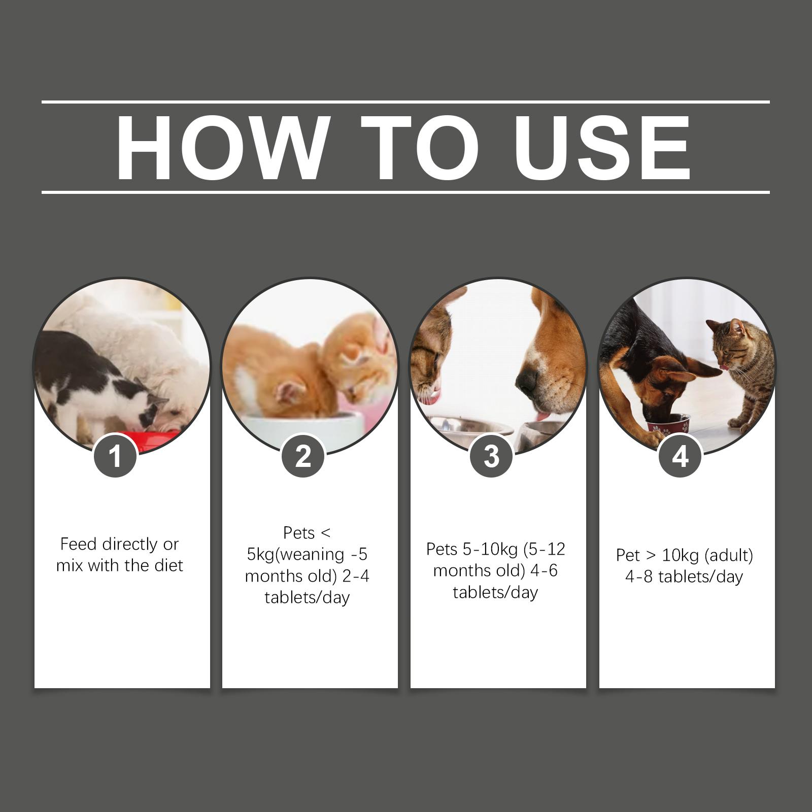 Cat and Dog Universal Compound Probiotic Tablets - Pet Nutrient Supplement Tablets - Dog and Cat Nutritionlitter pellets, spray, litter tray, litter box, removal