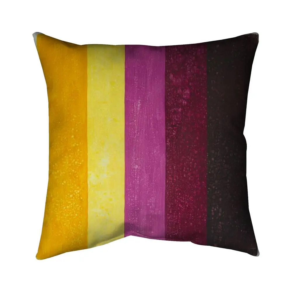 212 MAIN 16x16 in Vibrant Yellow Contemporary Shapes Print Standard Pillow - Soft Polyester Insert, Bright-Colored Chic Decorated Modern Home Decor Accent Piece, Bright-Colored Standard Pillows