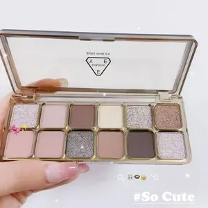 12 Color Eyeshadow Palette Matte & Shimmer, High Pigment, Seamless Blend, Neutral Shades, Daily Use Smokey Eye Makeup, Highly Pigmented Palette