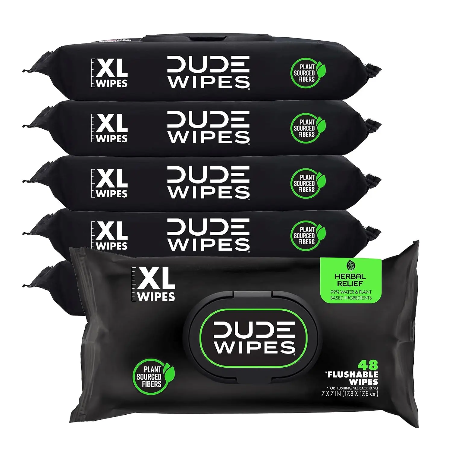 DUDE Herbal Relief Adult Flushable Wet Wipes, Witch Hazel, 288 Count Soothing relief. 99% water, extra large flushable butt wipes. Geranium oil, vitamin E and aloe. Septic safe extra-large adult wet