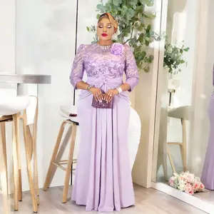 Plus Size African Party Dresses for Women 2026 Blue / Purple Dashiki Sequin Sexy Bodycon Long Dress Elegant Turkey Muslim Wedding Evening Gown with Lace Detail formal party gown