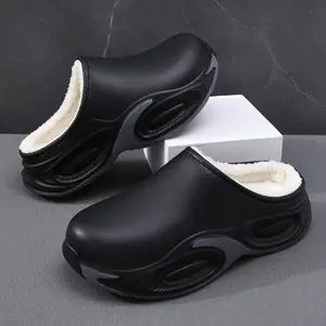 Winter Warm Fleece Slippers for Men & Women Waterproof Anti-Slip Cozy Indoor Outdoor Clogs EVA Material Size 39