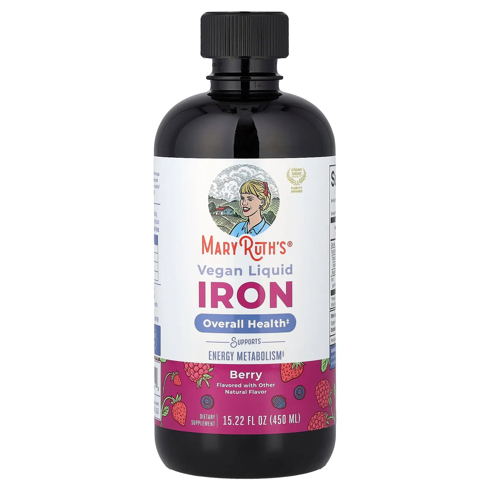MaryRuth's Vegan Liquid Iron, For Ages 4+, Berry, 15.22 fl oz (450 ml) MaryRuth's Vegan Liquid Iron, For Ages 4+, Berry, 15.22 fl oz (450 ml)