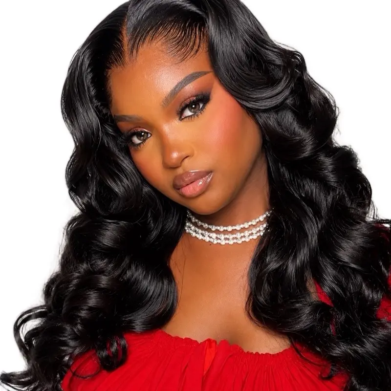 Lagos Hairline M Shaped Hairline Body Wave 100% 18 inches Human Hair Wigs 13x4 HD Lace Frontal Wigs 250Density Pre Plucked For Women
