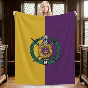 Omega Fraternity Psi Phi OPP All Season  Blanket Throw Ultra Soft Flannel Blanket Digital Printed Premium Fluffy  Skin-friendly, lightweight, and breathable