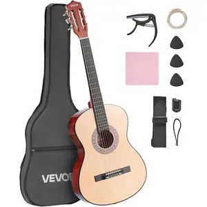 VEVOR Acoustic Guitar, Classical Guitar Starter Kit for Beginners, with Nylon Strings, Basswood Guitar, for Kids Adults Girls Boys StudentsVEVOR Super Brand Day