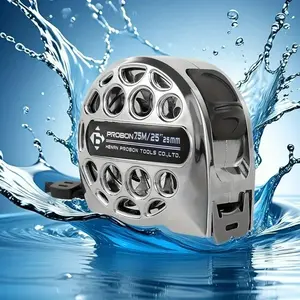 High Precision Stainless Steel Tape Measure, Waterproof Anti-Shock Rust Resistant, Industrial Grade, Durable Nylon Box, Hollow Design