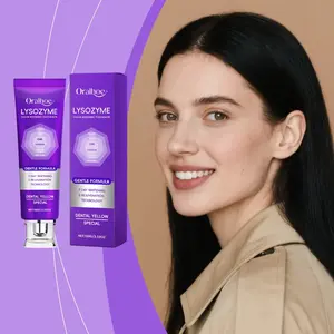 Oralhoe Lysozyme Purple Whitening Toothpaste | Color Correcting Formula for Yellow Teeth and Dull Smiles, Helps Visually Brighten Tooth Appearance, Clean Plaque and Maintain Fresh Breath for Daily Oral Care