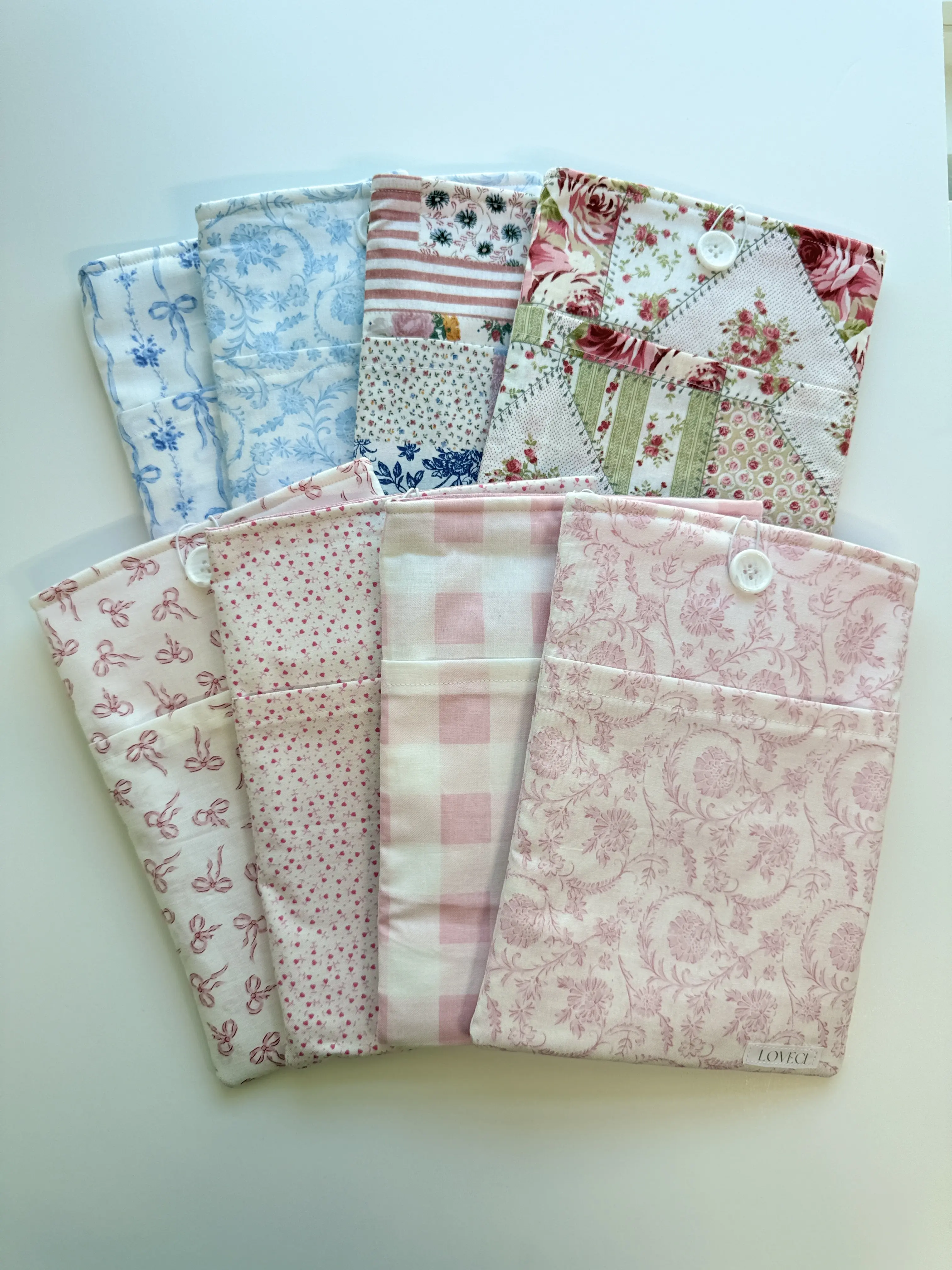 Handmade Fabric Book Sleeve - Perfect for Books, iPad, E-reader Handmade Fabric Book Sleeve - Perfect for Books, iPad, E-reader
