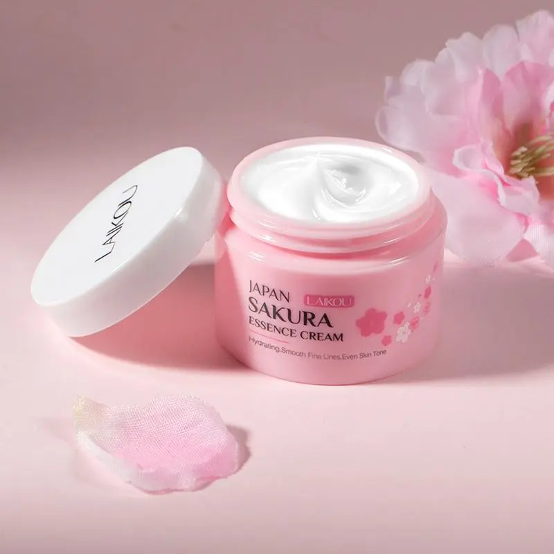 Hydrating Sakura Essence Cream, Moisturizing Facial Cream, Deep Moisturizing Nourishing Anti-oxidation Moisturizing Face Moisturizer for Lifting Skin, Hydrate Nourishing Skin Brightening Beauty Cream