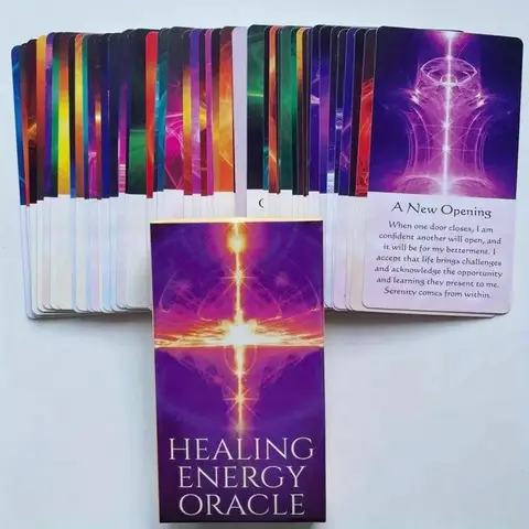 Healing Energy Oracle Card, 1 Box Portable Tarot Card Game, Multiplayer Interactive Card Game, Fun Card Game for Adults, Tarot Card Decks, Card Set, Energy Cards
