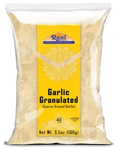 Rani Granulated Garlic (Coarse Ground Garlic) 3.5oz (100g) ~ All Natural | Gluten Friendly | Vegan | NON-GMO | Kosher | No Salt or fillers | Product of USA