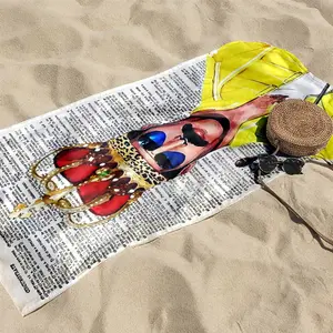 1 piece Freddie Mercury's iconic stage costume and crown image themed beach towel - Extra Large Beach Towel, 100% Polyester, suitable for Beach, Pool, Camping, Modern Pattern Style, Quick-dry and Absorbent, Suitable for Various Outdoor Scenes